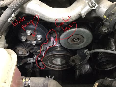 broken screw on water pump symptoms|coolant leaking from water pump.